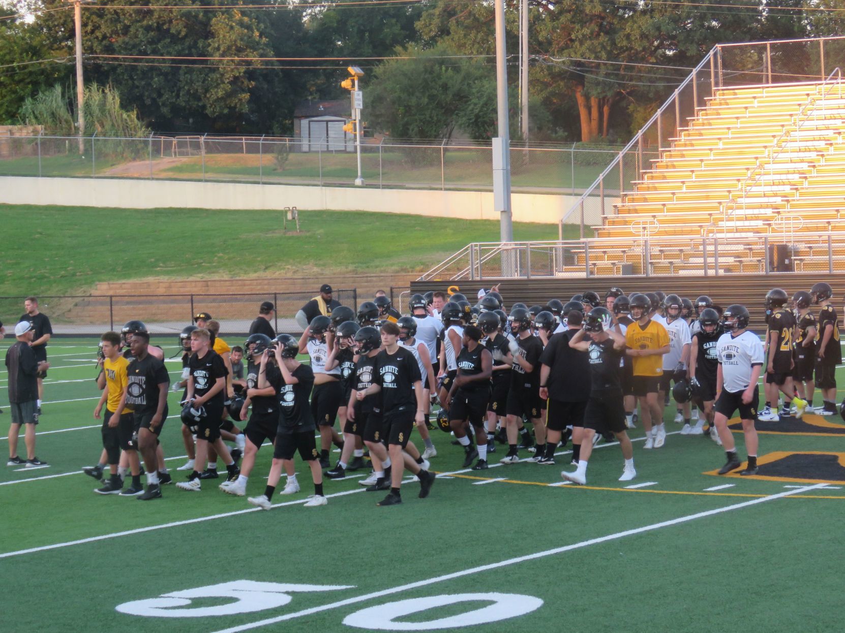 Sand Springs begins football practice